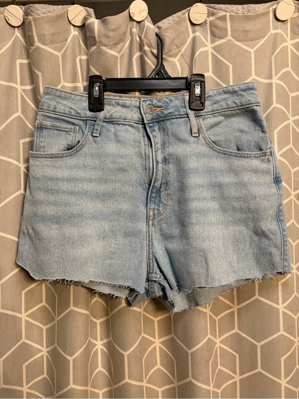 Hollister Light Wash High-Rise Denim Cutoff Shorts
